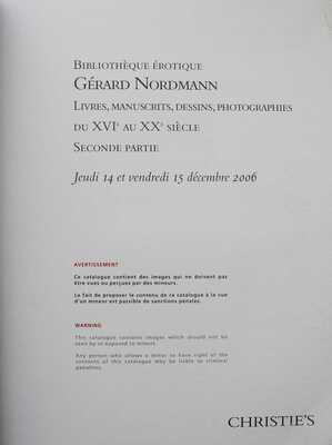 Комплект каталогов по продаже коллекции эротических книг Жерара Нормана: